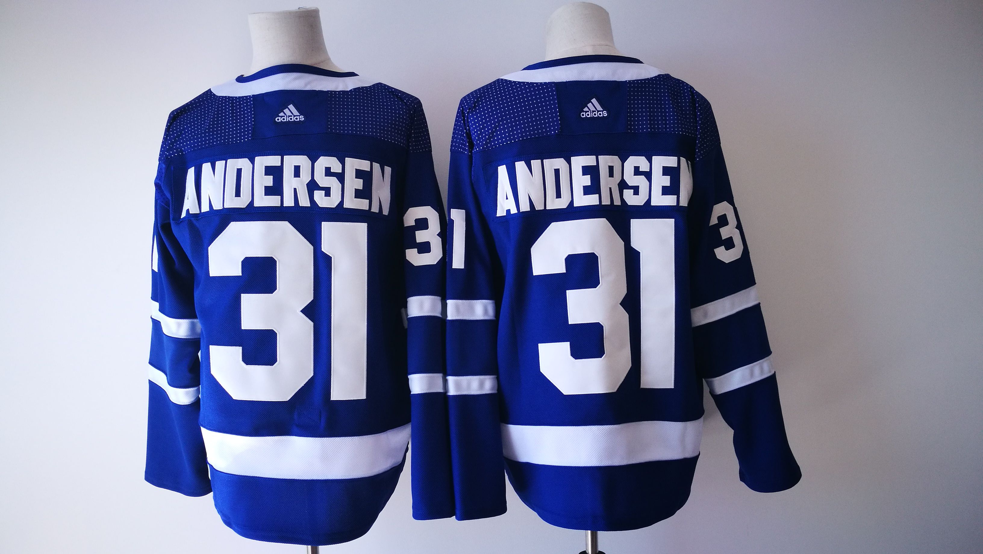 Men 2017 NHL Toronto Maple Leafs #31 Frederik Andersen Adidas blue jersey